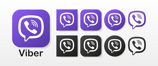 Plik wektorowy logo viber ikona wektorowa na białym tle sieć społeczna koncepcja mediów społecznościowych viber zainstaluj