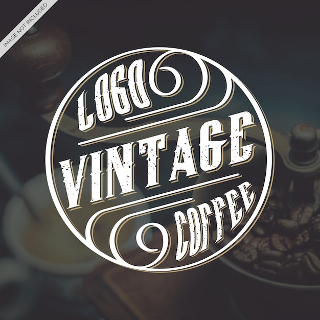 Plik wektorowy logo vintage caffee