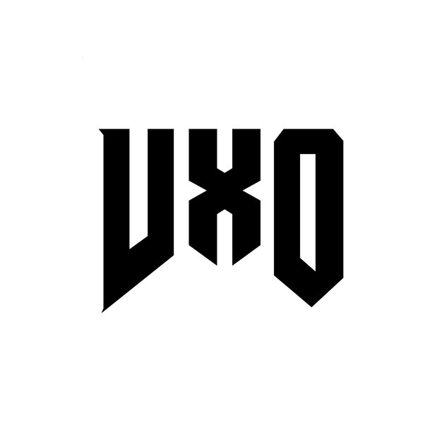 Logo VXO (List logo VXO) to czarno-białe kolorowe połączenie kolorów VXO, wektor VXO i ikona VXO.