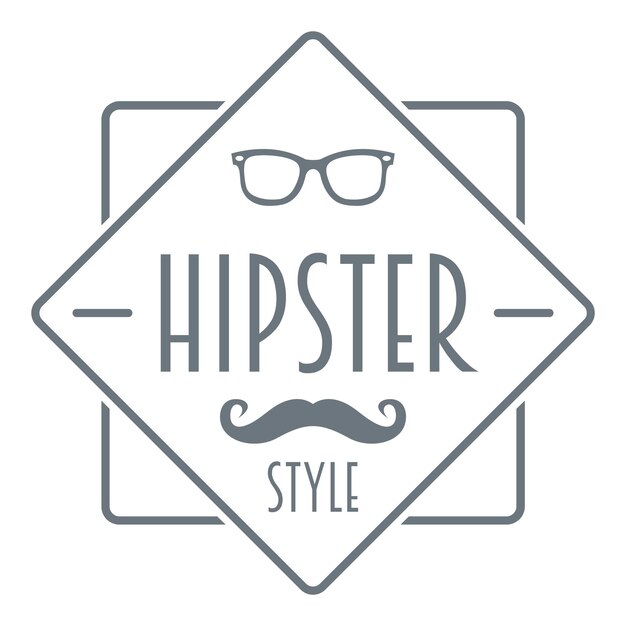 Logo w stylu hipster dla mężczyzn Prosta ilustracja logo wektora w stylu hipster dla mężczyzn do projektowania stron internetowych