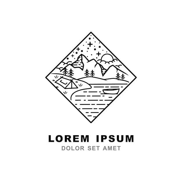 Logo W Stylu Linii Górskich