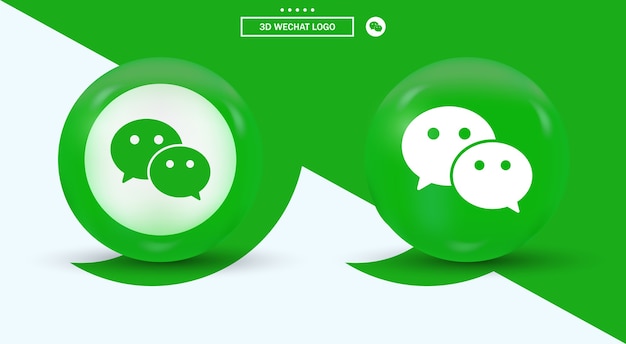 Logo Wechat przez nowoczesne logo mediów społecznościowych