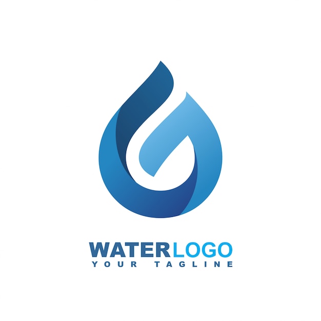 Logo Wektor Kropla Wody Z Zielonych Liści I Dłoni