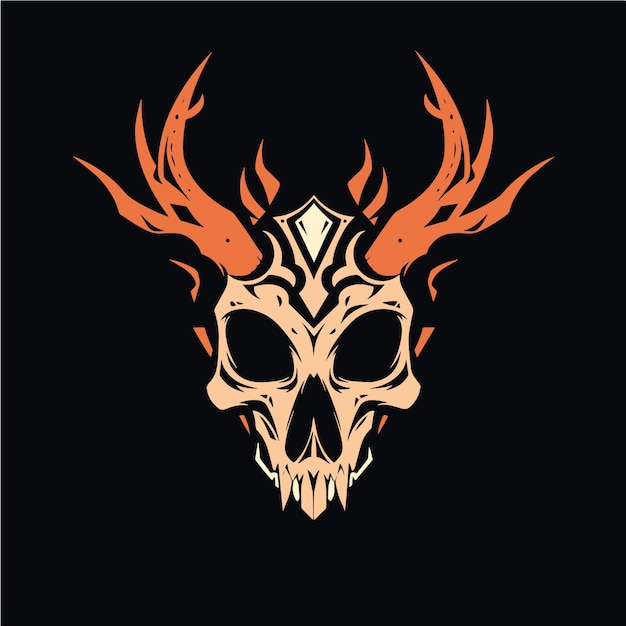Logo wektor maski czaszki szamanów
