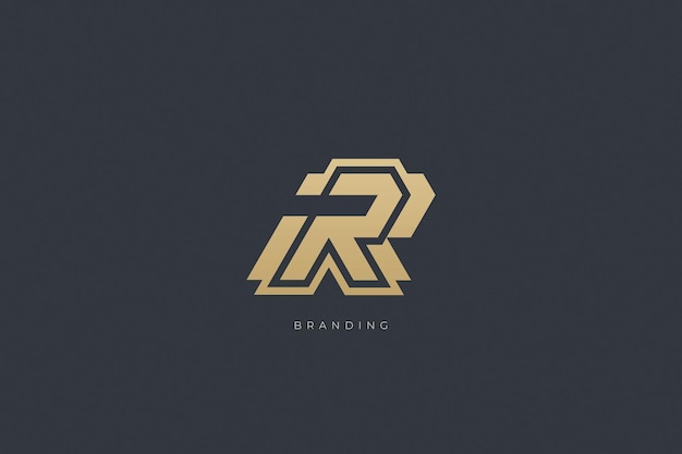 Logo Wektor Monogram Litery R