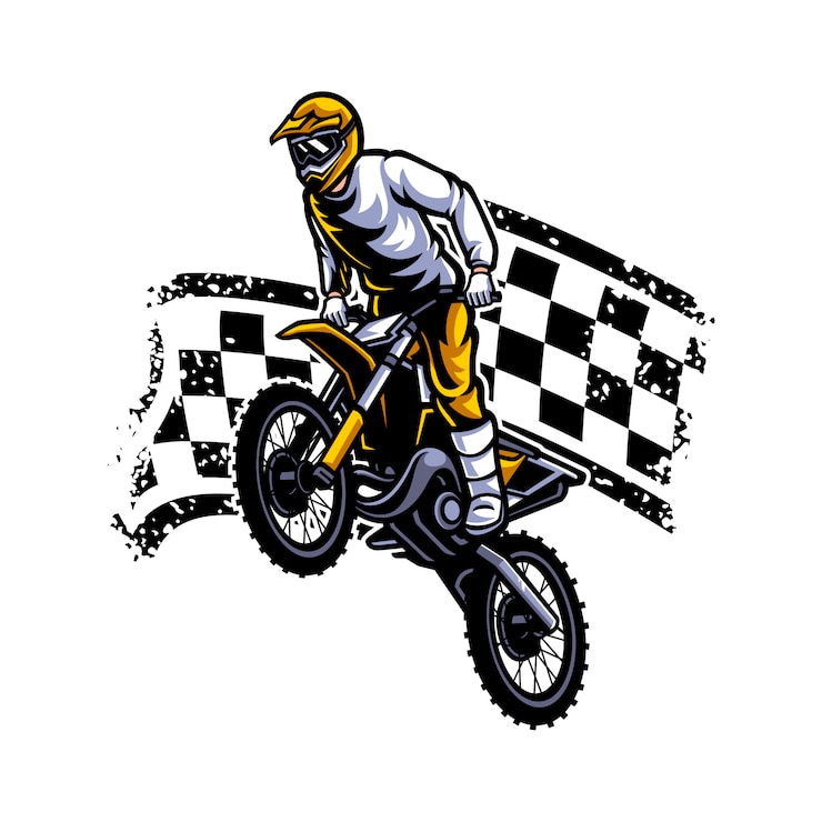 Wektor logo wektor motocross, freestyle motocross