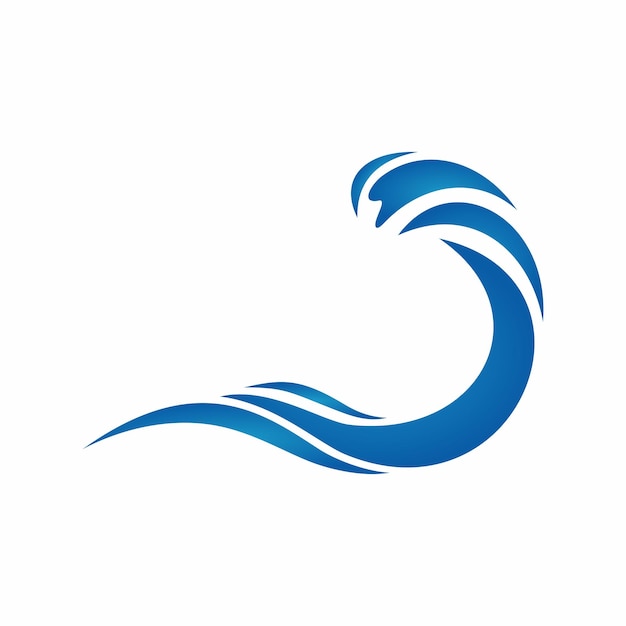 Logo Wektora Abstrakcyjnego Fali Plażowej