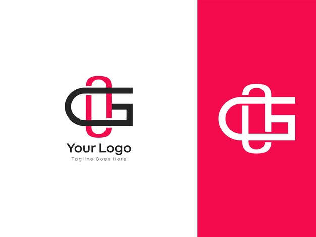 Logo wektora początkowej litery CG