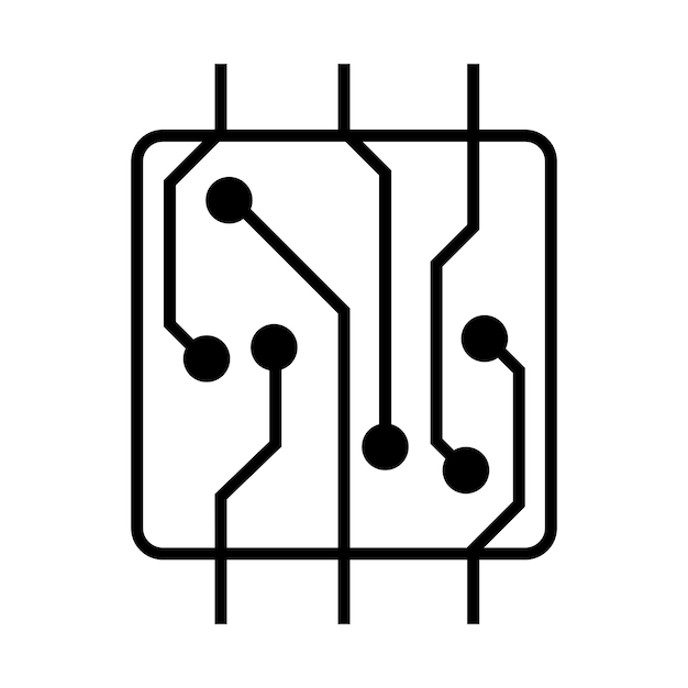 Plik wektorowy logo wektora procesora chipowego