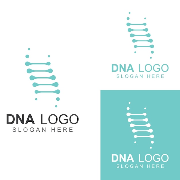 Logo Wektorowe Dna Nowoczesne Logo Medyczne Z Projektem Szablonu Ilustracji Wektorowych