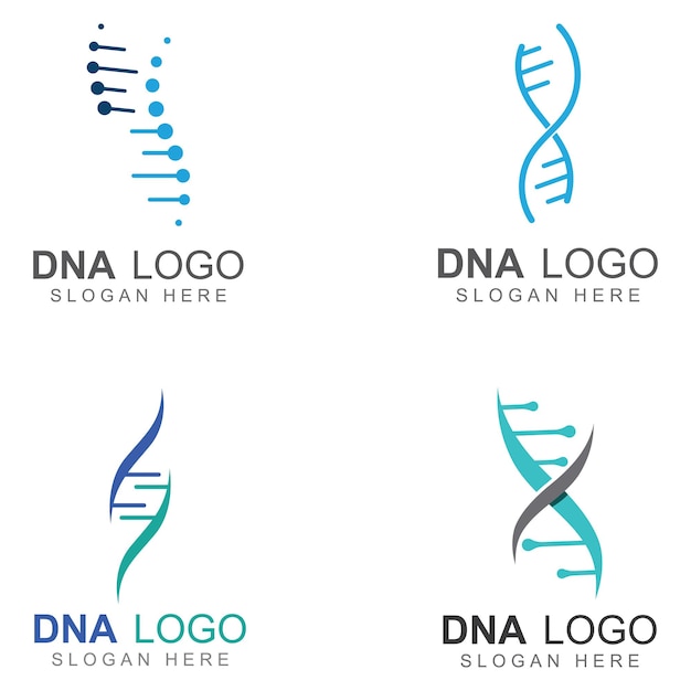 Plik wektorowy logo wektorowe dna nowoczesne logo medyczne z projektem szablonu ilustracji wektorowych