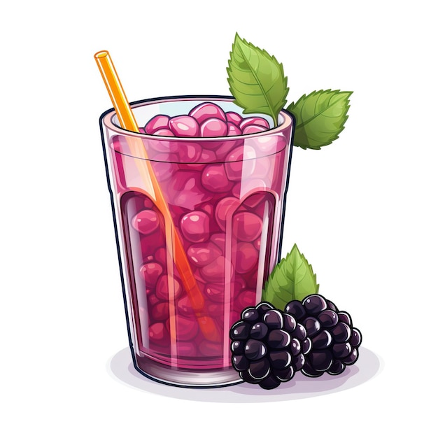 Plik wektorowy logo wektorowe naklejki blackberry juice wektorowe białe tło