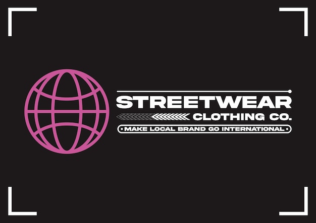 logo wektorowe streetwear odzież uliczna graficzny projekt miejskiej koszulki