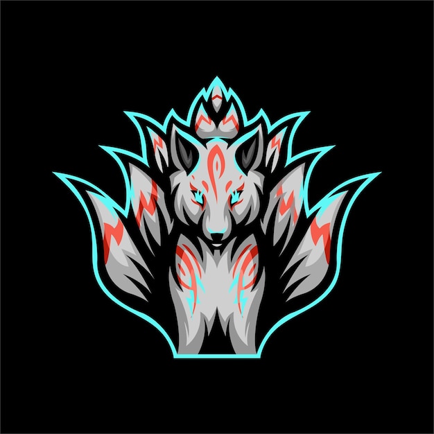 Logo wilka maskotki e-sport