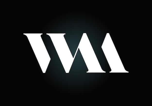 Plik wektorowy logo wm projekt logo litery wm logo z monogramem