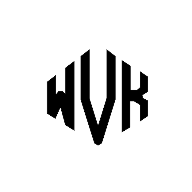 Logo Wvk W Kształcie Wieloboku Wvk Wieloboku I Sześcianu Wvk Sześciobok Wektorowy Szablon Logo Kolory Białe I Czarne Wvk Monogram Logo Biznesowe I Nieruchomości