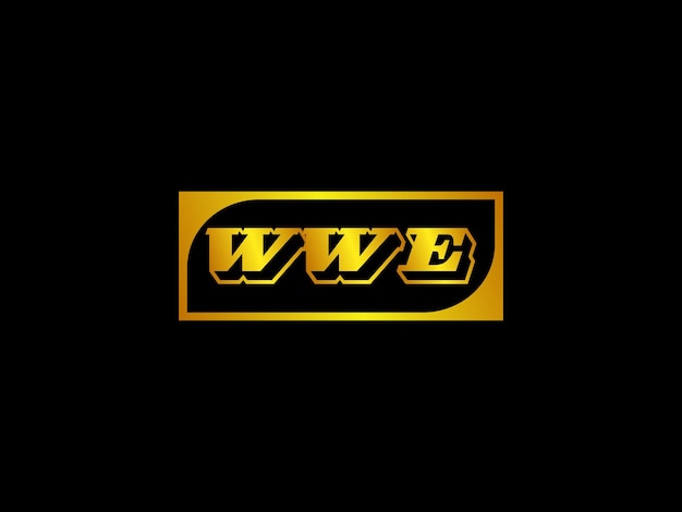 Plik wektorowy logo wwe jest pokazane na czarnym tle.