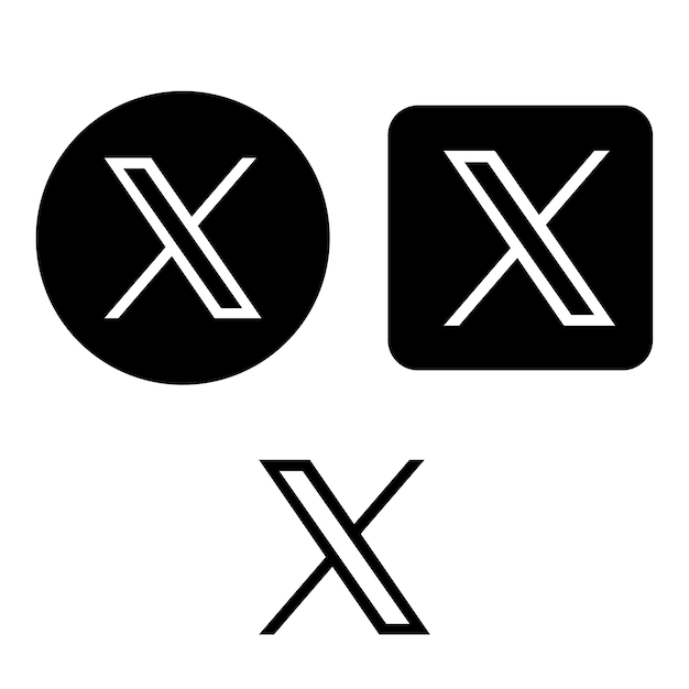 Logo X Twitter Nowe Logo Wektor