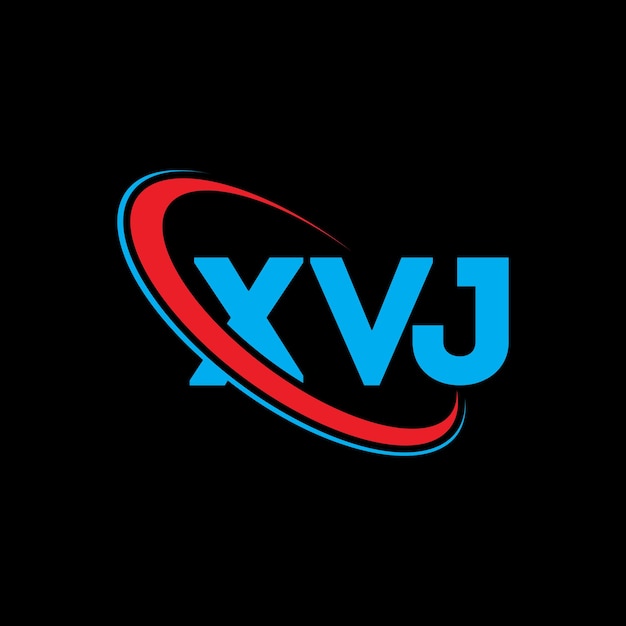 Logo Xvj (litera Xvj, Inicjały Xvj, Połączone Z Okręgiem I Dużymi Literami) Logo Xvj (typografia Dla Firmy Technologicznej I Marki Nieruchomości)