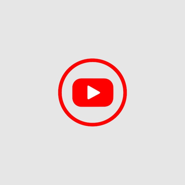 Logo YouTube, ikona YouTube, ikony mediów społecznościowych, logotypy mediów społecznych i sieci społecznościowych, edycja wektorowa