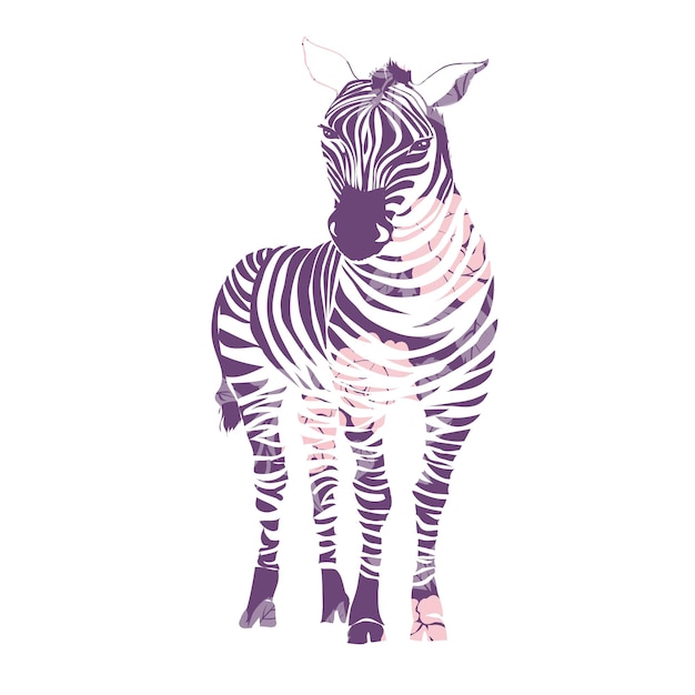 Logo z głową zebry. Płaski portret zebra dla karty, afisz, zaproszenia, książki, plakatu, zeszytu, szkicownika.