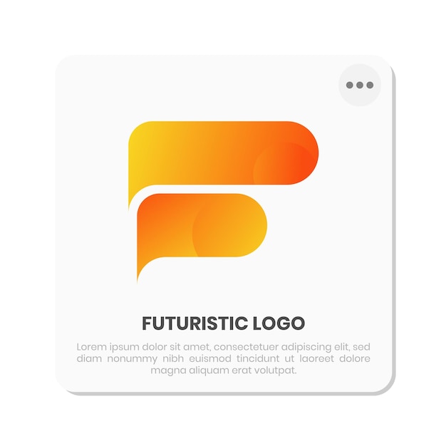 Logo Z Literą F Z Futurystycznym Motywem