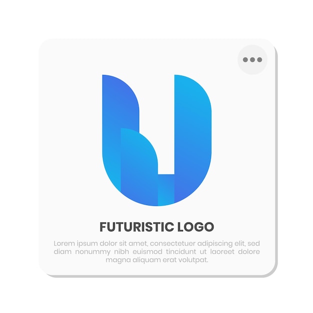 Logo Z Literą U Z Futurystycznym Motywem