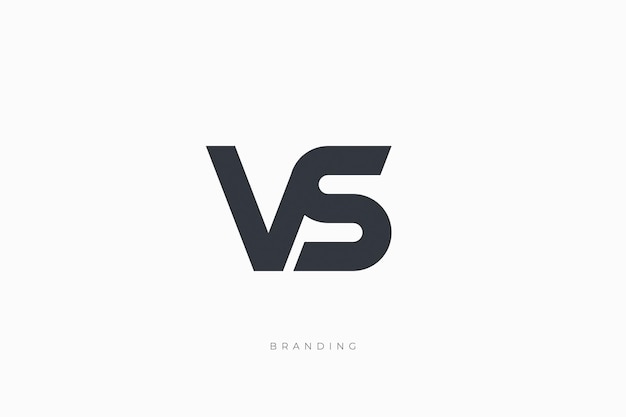 Logo z monogramem kombinowanym VS z literą V