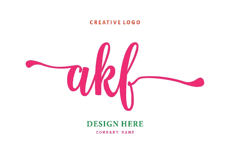 Wektor logo z napisem akf jest proste, łatwe do zrozumienia i autorytatywne