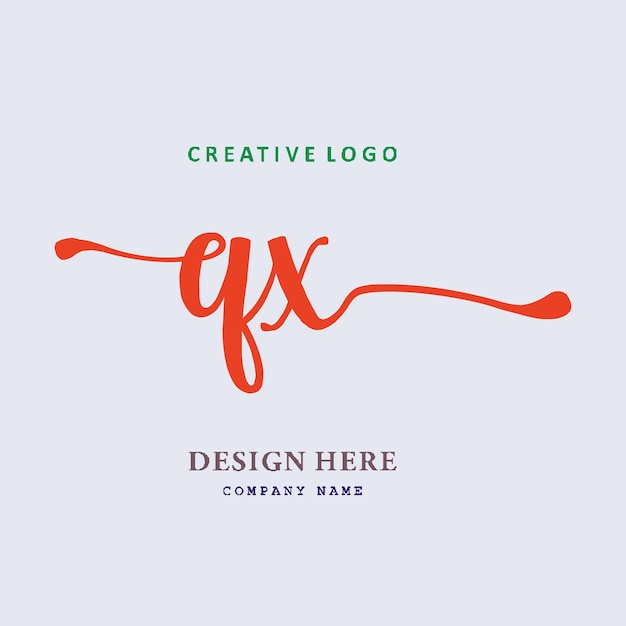 Logo Z Napisem Qx Jest Proste, łatwe Do Zrozumienia I Autorytatywne