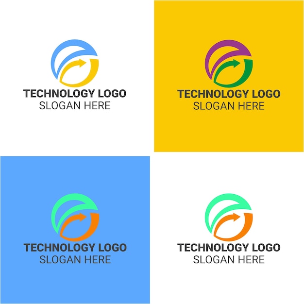 Logo z okrągłymi strzałkami i hasłem