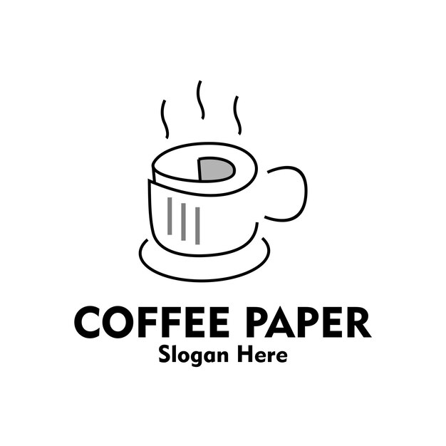 Logo Z Papieru Kawowego Idealne Na Logo Kawiarni