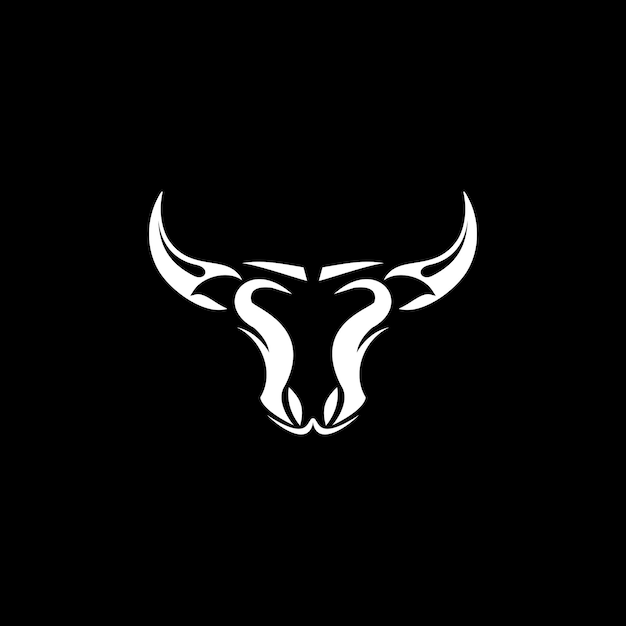 Plik wektorowy logo z sylwetką głowy krowy