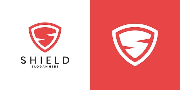 Logo zabezpieczenia z literą S shield symbol ochrony projekt logo
