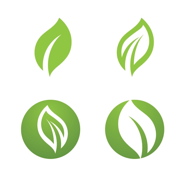Logo Zielonego Drzewa Liść Ekologia Natura Element Wektora