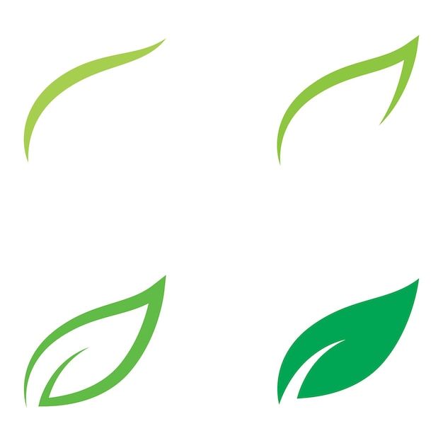 Logo zielonego liścia Rośliny ogrodowe i projekt wektora natury Koncepcja ilustracji wektorowych szablon
