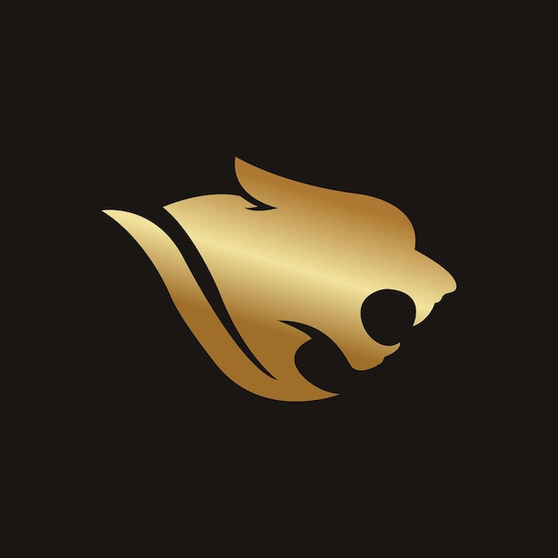 Logo Złotej Pantery Na Czarnym Tle