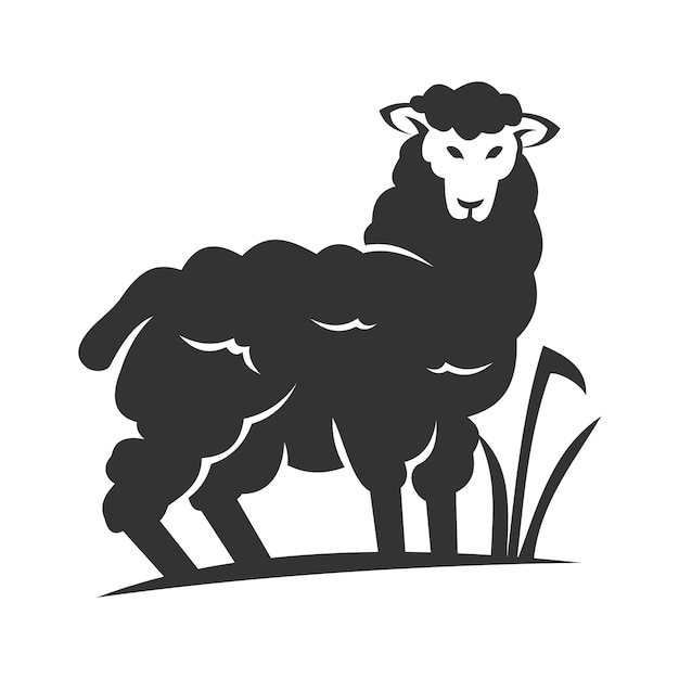 Plik wektorowy logo zwierząt owiec ikona ilustracja szablon tożsamości marki