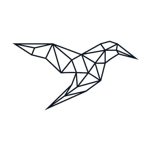 Plik wektorowy logo zwierząt ptaków w stylu wielokąta