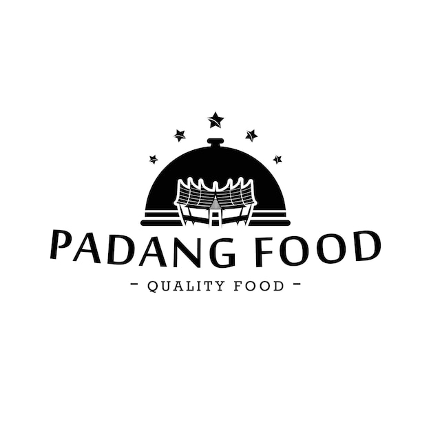 Logo żywności Padang, Logo W Stylu Vintage