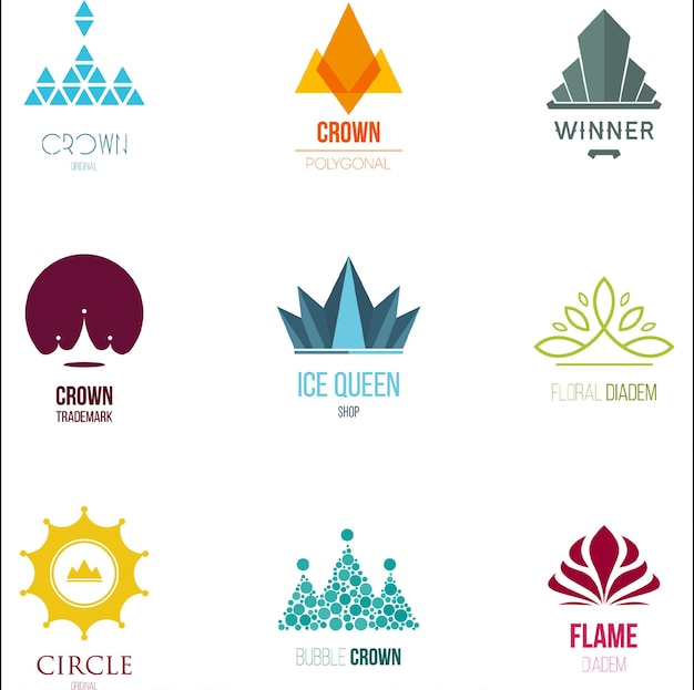 Plik wektorowy logotipos de coronas vectores empresariales