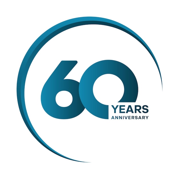Plik wektorowy logotyp obchodów 60. rocznicy projekt szablonu obchodów rocznicy ilustracje wektorowe