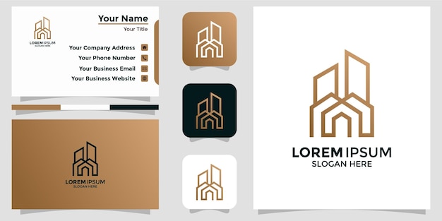 Logotypy do projektowania budynków dla firm i agencji