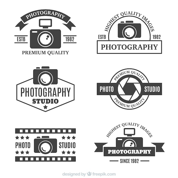 Logotypy Fotograficzne W Stylu Retro