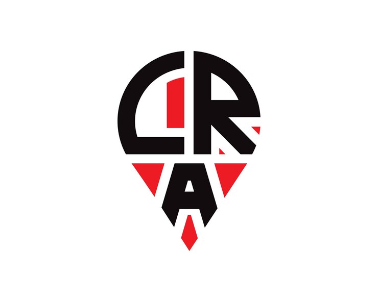 Wektor lokalizacja litery lra kształt projektu logo