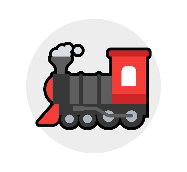 Plik wektorowy lokomotywa wektor na białym tle emotikon ikona lokomotywy