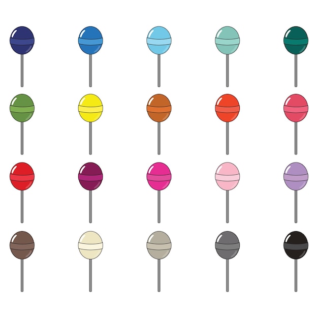 Lollipop Candy Clip Art Design Set
