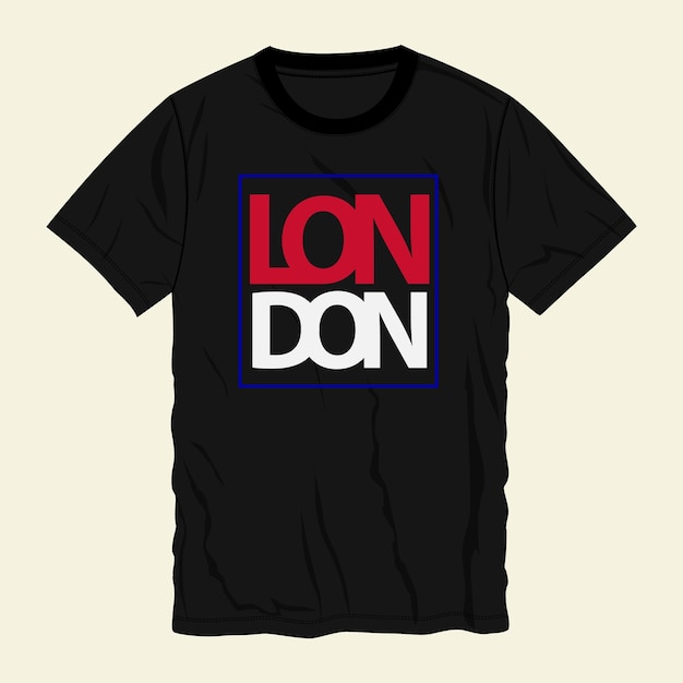 London Typography Tekst T Shirt Nadruk Na Piersi Wektor Wzór Gotowy Do Druku