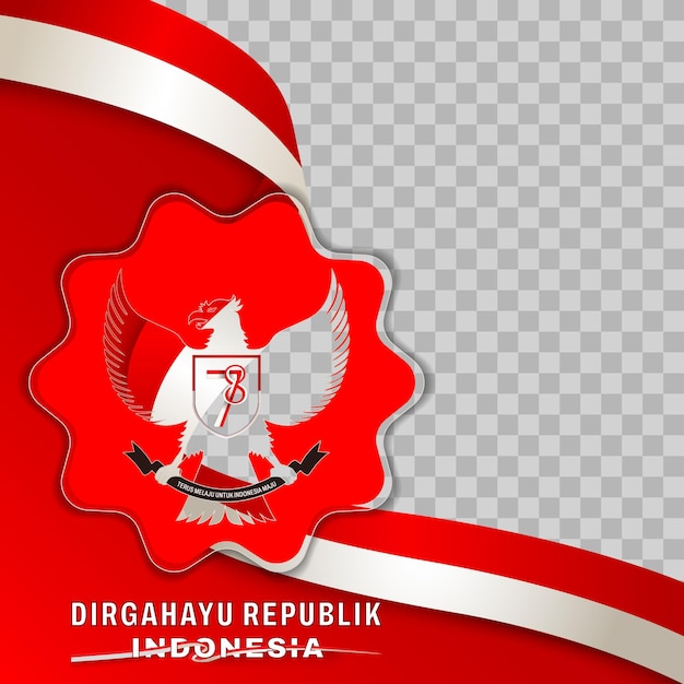 Plik wektorowy longevity republika indonezji 78. dzień niepodległości twibbon