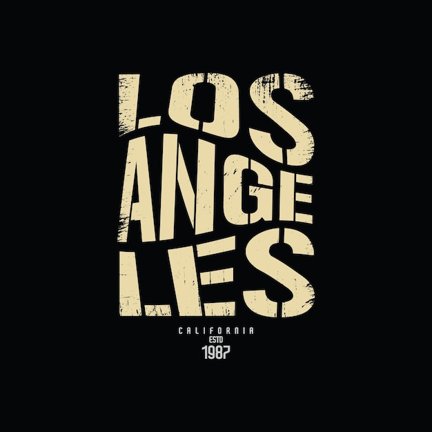 Los Angeles Ilustracja Typografia. Idealny Do Projektowania Koszulek